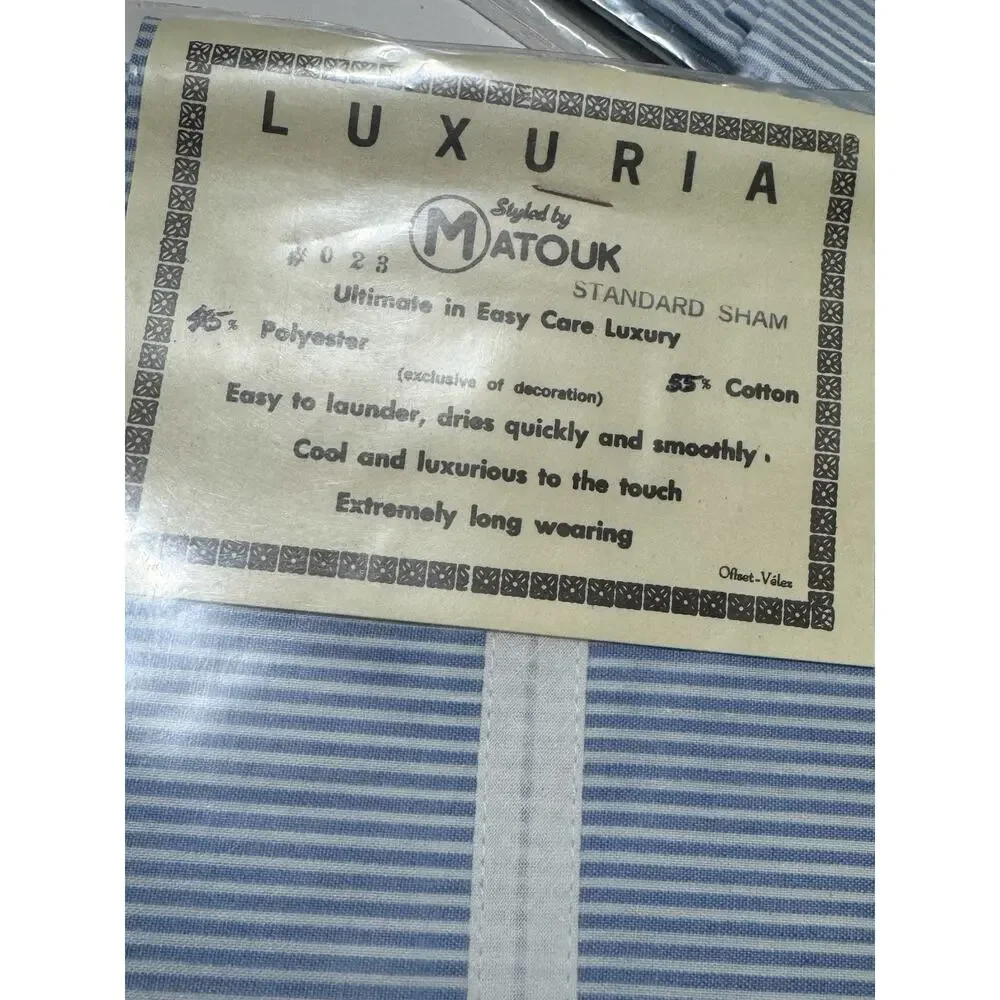 Vintage Matouk Luxuria Neiman Marcus Standard Shams NOS Sealed Lot of 3 #023 NIP